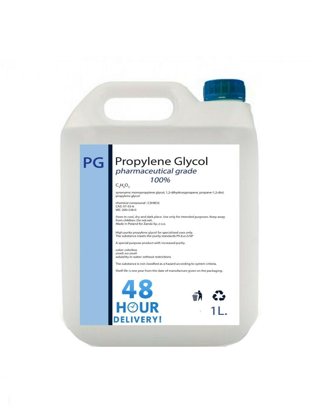 Mono Propylene Glycol Pharma Grade Better Than Food Grade 99% + USP/EP PURE (100ml)