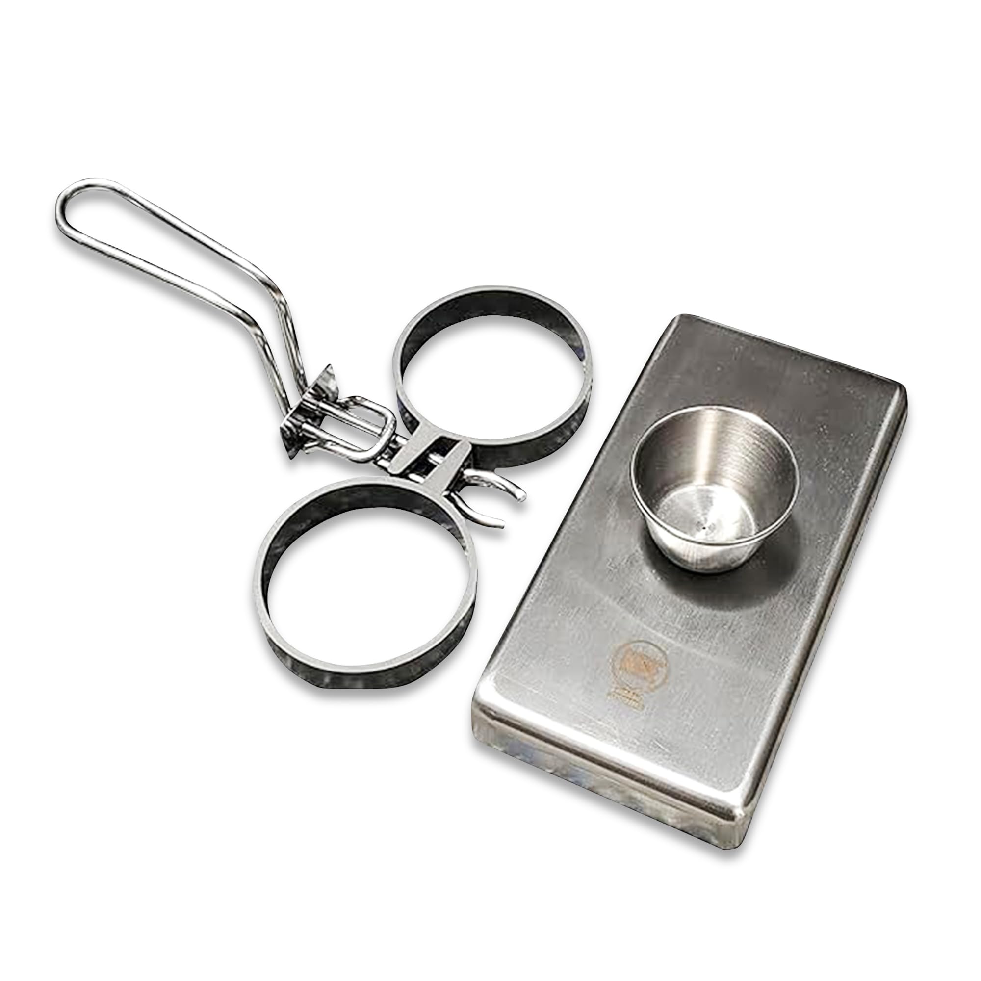 Rattleware Stainless Steel Egg Rings - Commercial-Grade, Even Cooking, Heat-Resistant Handle, Ideal for Frying Eggs - Durable & Trusted by Professional Chefs Worldwide (2 Ring Set)