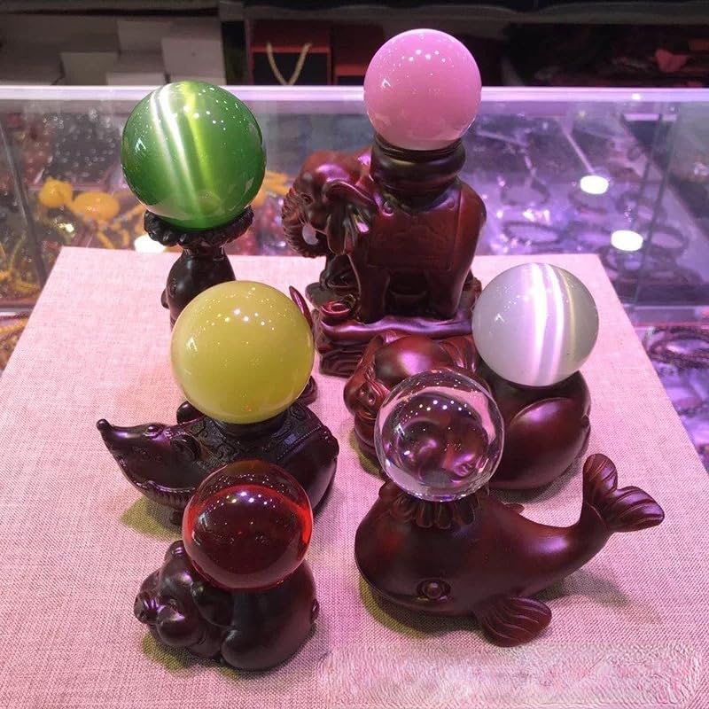 Fortune Crystal Ball Holder Resin Display Stand Collectibles Nature Series Resin Crafts Ornaments (Color : 1)