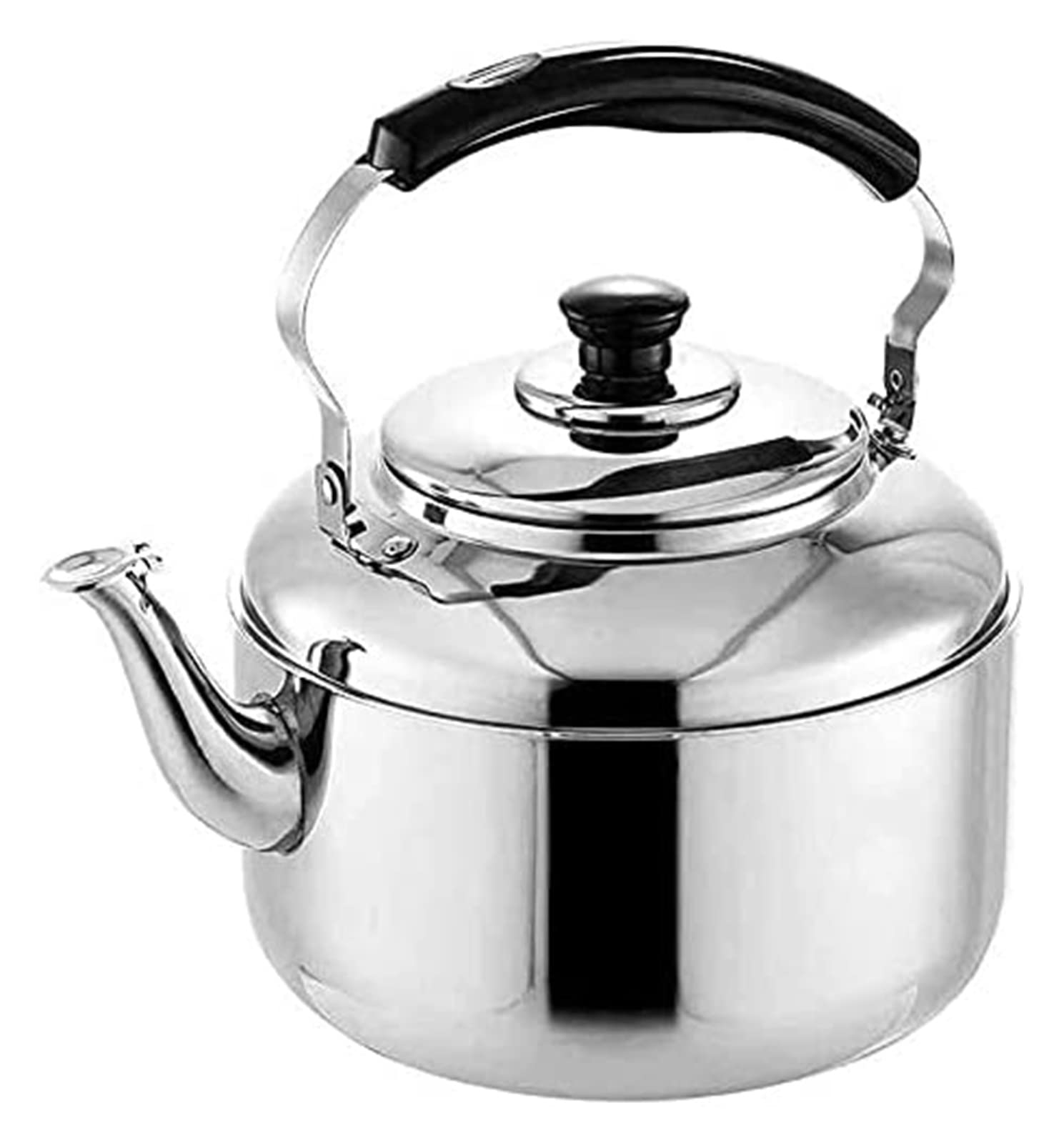 ZATTYDV Classic Kettle Whistling Kettle for Gas Hob Stainless Steel Teapot Camping Kettles for Boiling Water Whistle 4-6L Kettle Induction Kettles for Hobs