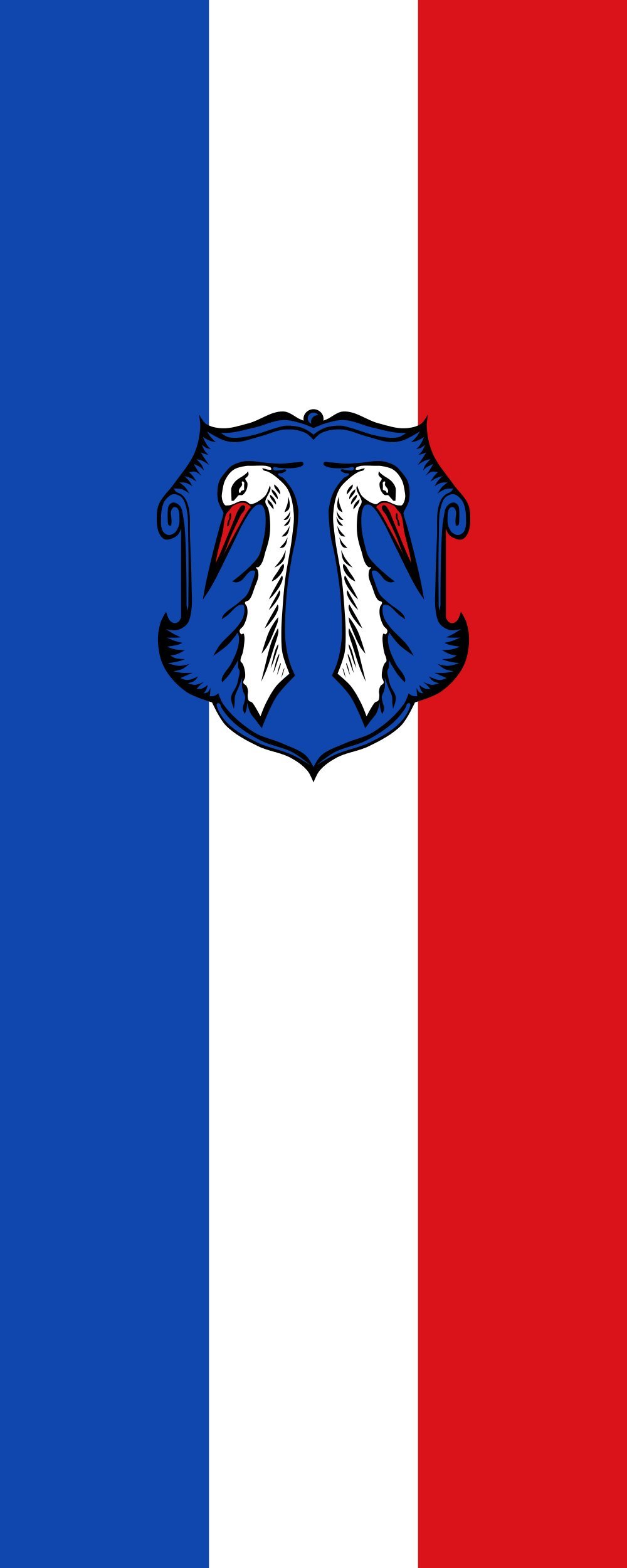 Drapeau Reichertshofen anti-enroulement format portrait vertical 3.5m²