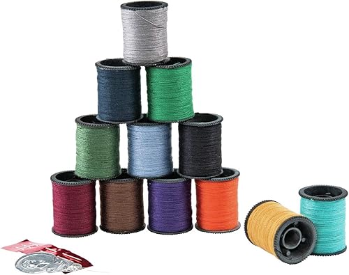 Miniatura 2 de SINGER 60641 - Hilo de coser a mano de poliéster, colores surtidos, 12 carretes pequeños, oscuro