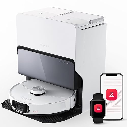 roborock S8 MaxV Ultra Robot Vacuum & Sonic Mop, 10000 Pa Suction, Corner to Edge Deep Cleaning, Hot Air Self-Drying, Auto Empty & Refill, Detergent Dispenser, Obstacle Avoidance,White - S8 MaxV Ultra(White)