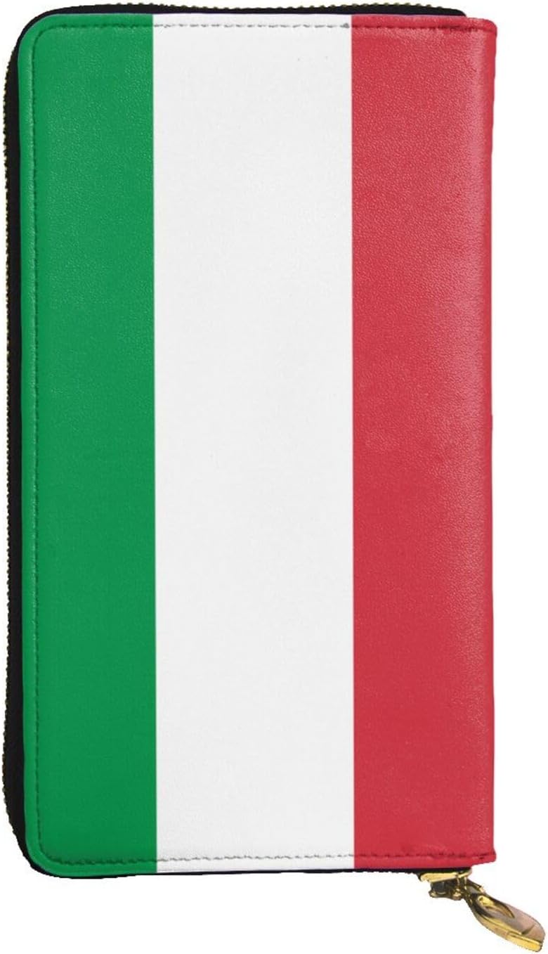 Italian flag Women's wallet, clutch wallet, with zipper, large capacity.