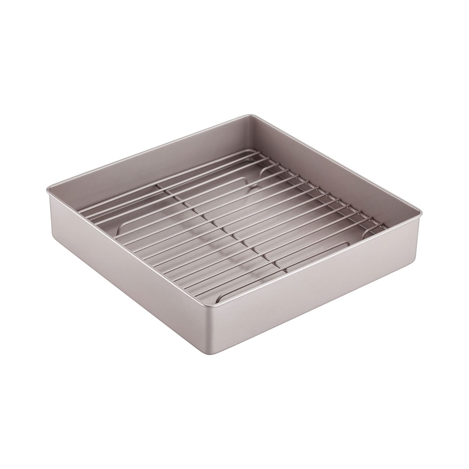 Bandeja cuadrada antiadherente de 11 pulgadas con rejilla CHEFMADE
