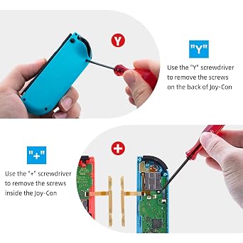 كابل مرن بزر أيسر أيمن بديل من Wigearss SL SR لجهاز Nintendo Switch/Switch OLED Joy-Con لإصلاح قطع الغيار مع مفك براغي Y ومجموعة إصلاح مفك براغي +