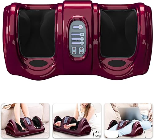 Vista 16 de ARLIME Máquina de masaje de pies con control remoto, 4 modos Shiatsu masajeador de pies para aliviar el dolor, circulación sanguínea, masajeador