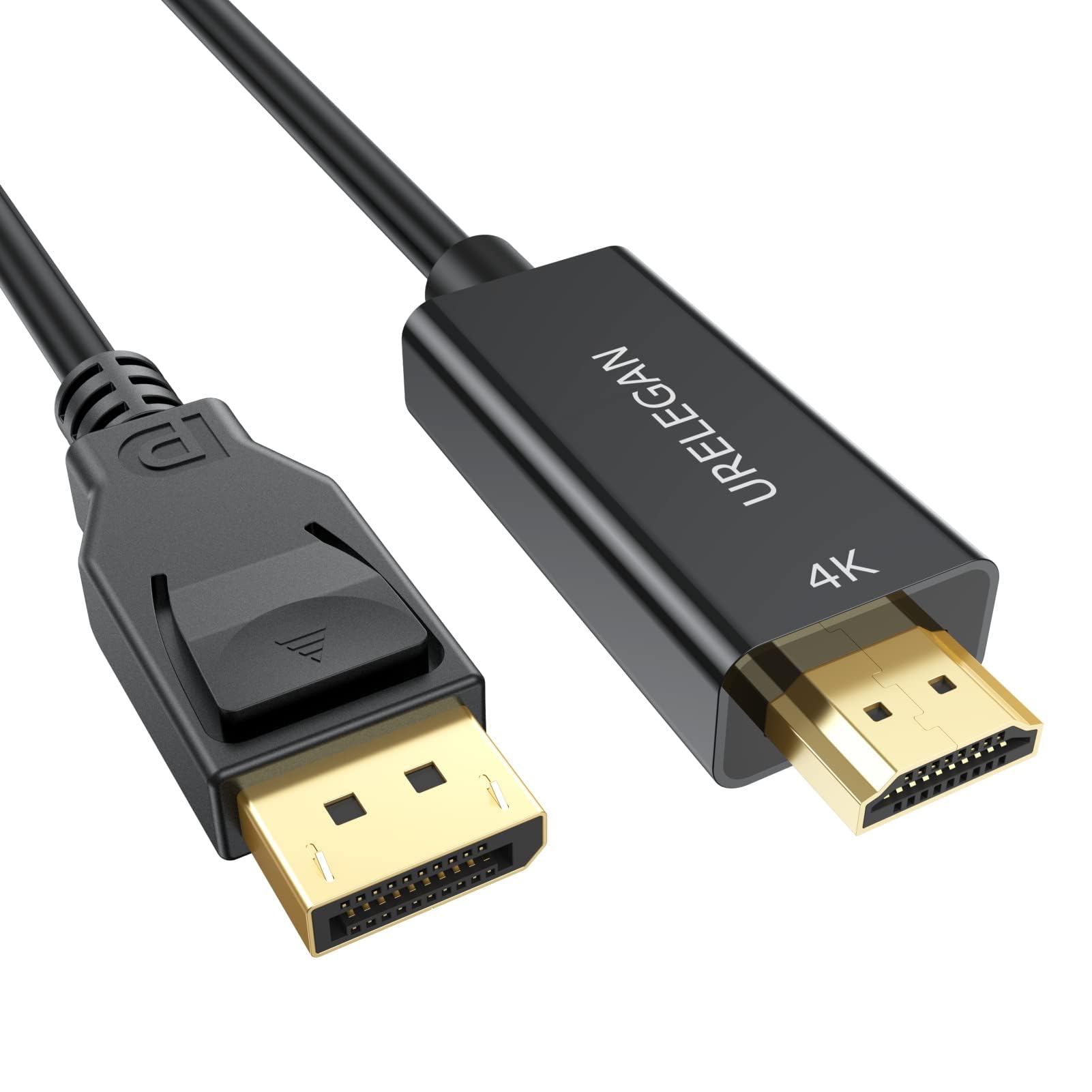 Lot de 10 câbles DisplayPort vers HDMI 4K 4K DP vers HDMI HDTV - Port d'affichage unidirectionnel vers HDMI compatible avec TV, Dell, moniteur, projecteur, bureau, AMD, Lenovo, HP, ThinkPad et plus