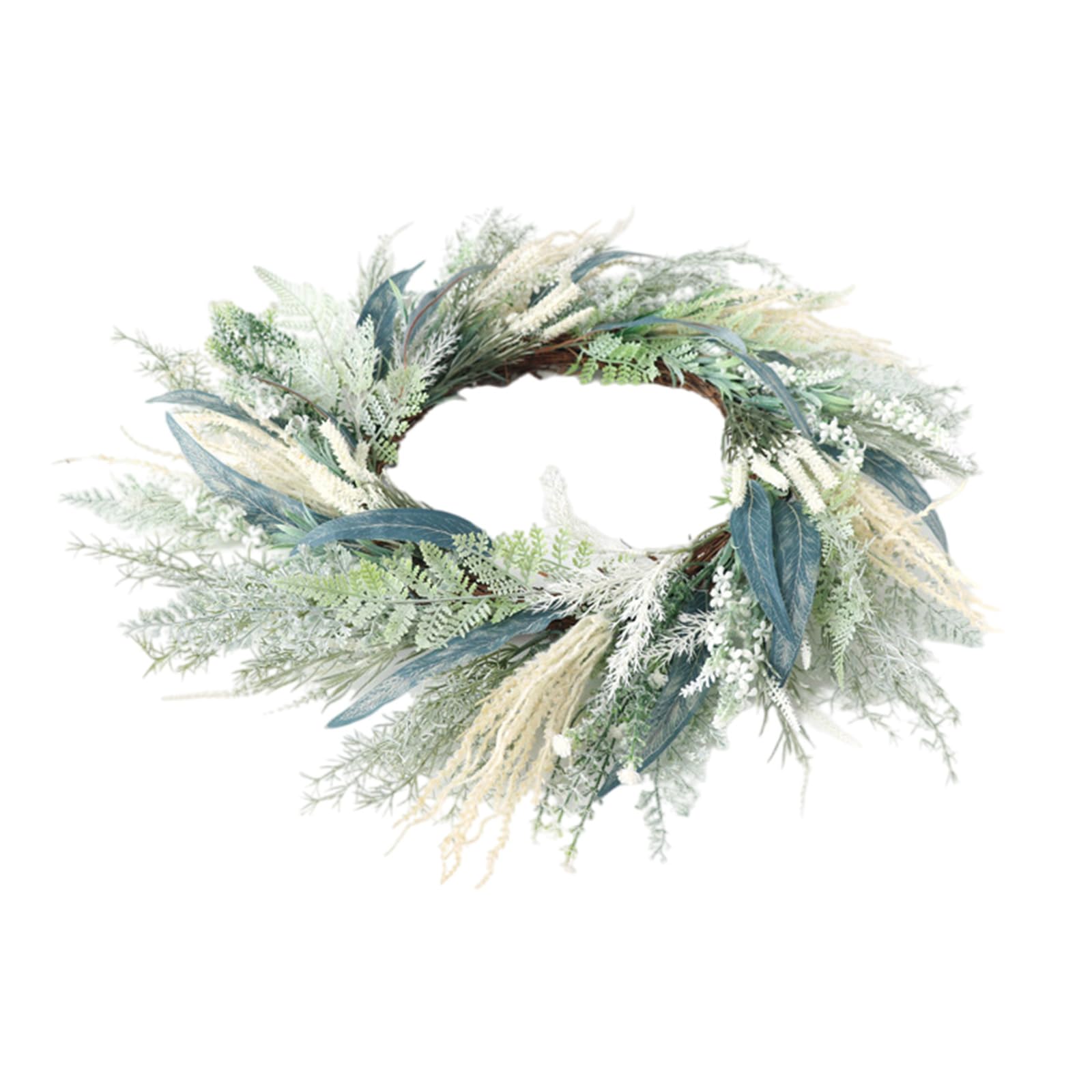 Buxuaaaa Decorative Lavenders Wreath for Front Door Wall Decoration Artificial Flower Garlands for Weddings and Celebration Party Wall Hanging