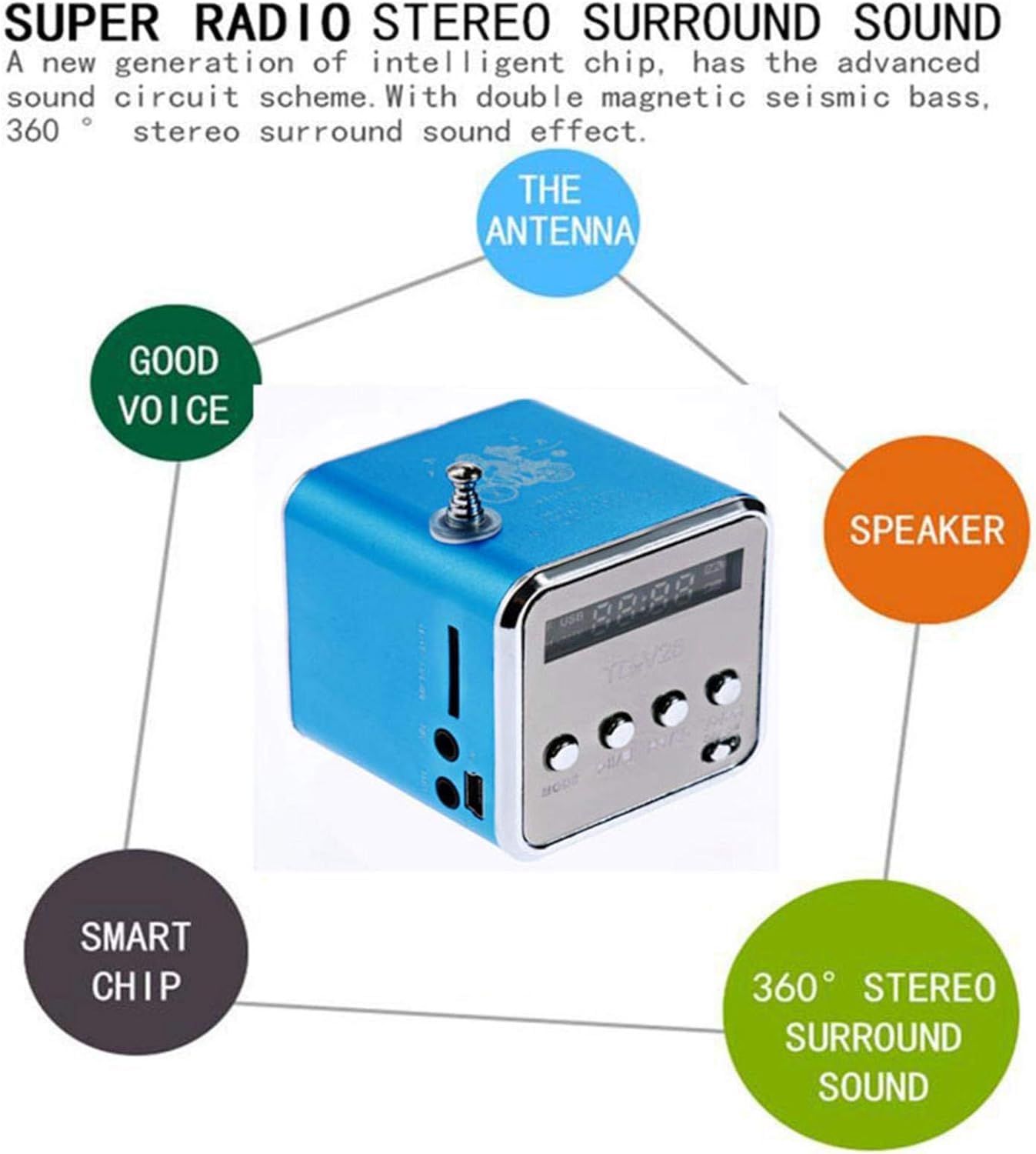 Amazon.co.jp: MP3プレーヤー スピーカー搭載 スピーカー 音楽