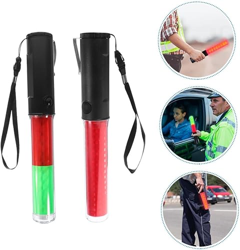 Miniatura 9 de OUNONA 2 varitas de tráfico LED con gancho recargable de control de brillo para aeropuerto, estacionamiento, coche, dirección, luz de alta
