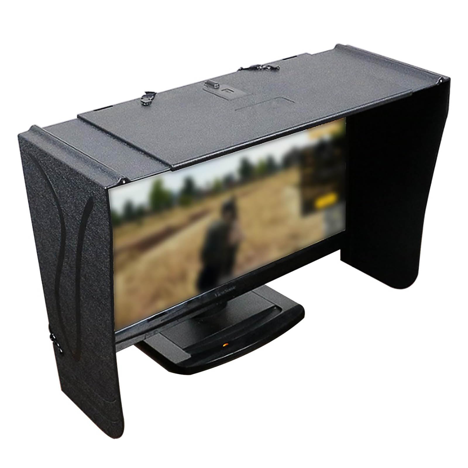 KHZKHC Anti-glare Monitor Hood For 17-27 Inch Monitors, Desktop Computer Screen Sunshade, Adjustable Width 41-71cm, Privacy Side Panels, For Office And Gaming