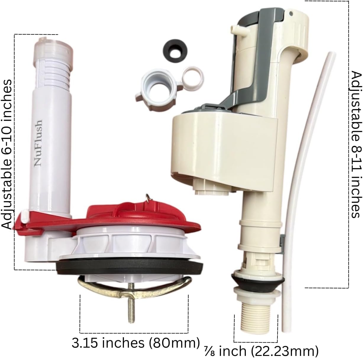 Toto 3 inch Toilet Repair Kit For One Piece Toilets | Adjustable Flush and Fill Valves