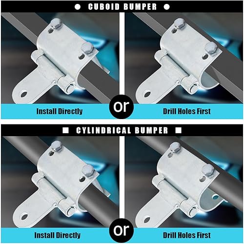 Miniatura 3 de UTSAUTO Enganche de remolque para parachoques de moto de nieve 12-101 para Polaris Arctic Yamaha Enganche de remolque con tornillos, tuercas y