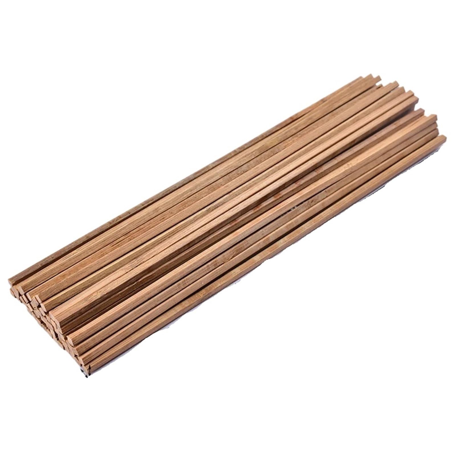 Weitingkkk Brown Wooden Sticks For Crafts, Wooden Dowels Balsa Wood Sticks For Diy Crafts 5X5x300mm