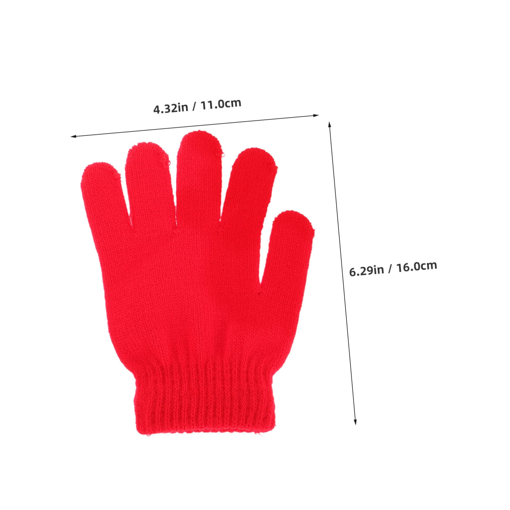 Guantes de Punto para Guantes Cálidos de Cinco Dedos Tejidos Invierno y Elásticos y para Exteriores