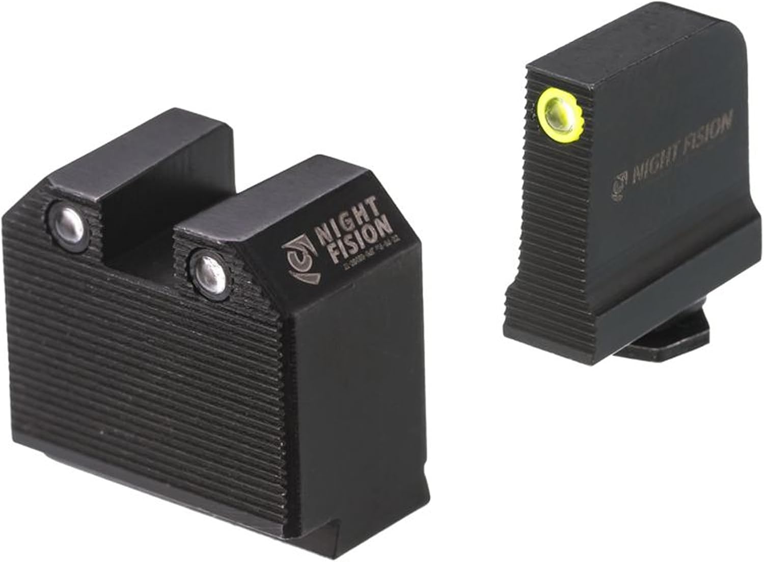Night Fision GLK-005-465-488-YGZG Optics Ready Stealth Night Sight Set for Glock 48 w/RMRcc - Yellow Front Ring, Black Rear Rings