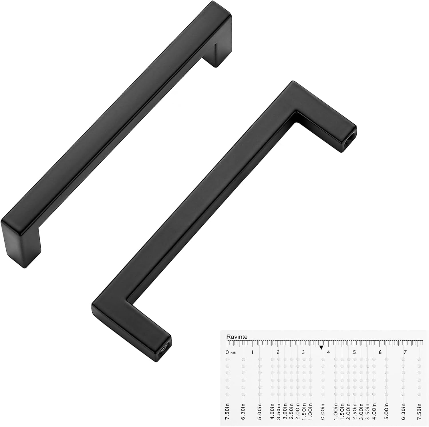 JOY DECOR 10 Pack Solid 4 Inch Kitchen Handles Square Matte