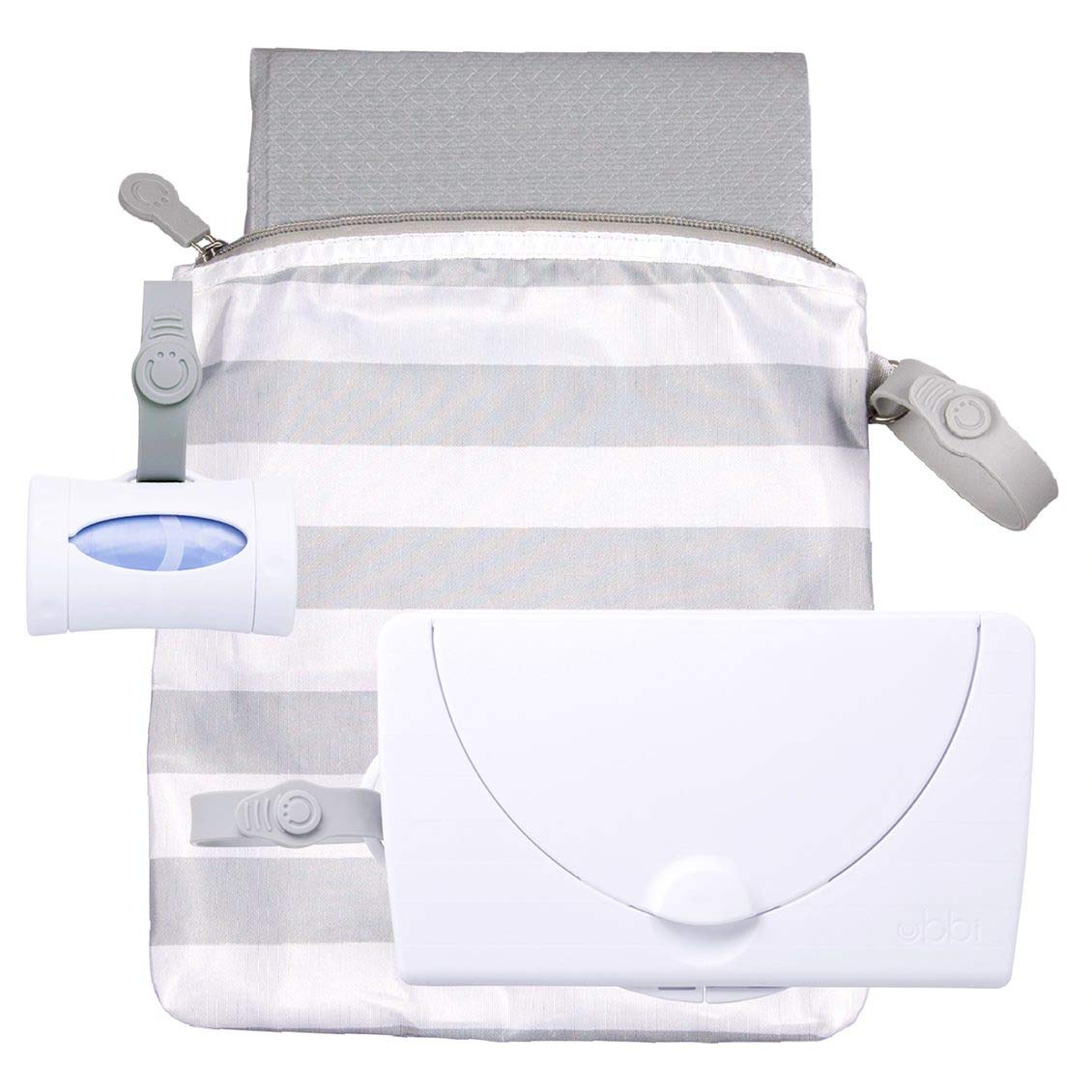 UbbiOn-The-Go Gift Set, Baby Essentials, Includes Portable Changing Pad, Wipe Dispenser, and Bag Dispenser, Newborn Baby Essential
