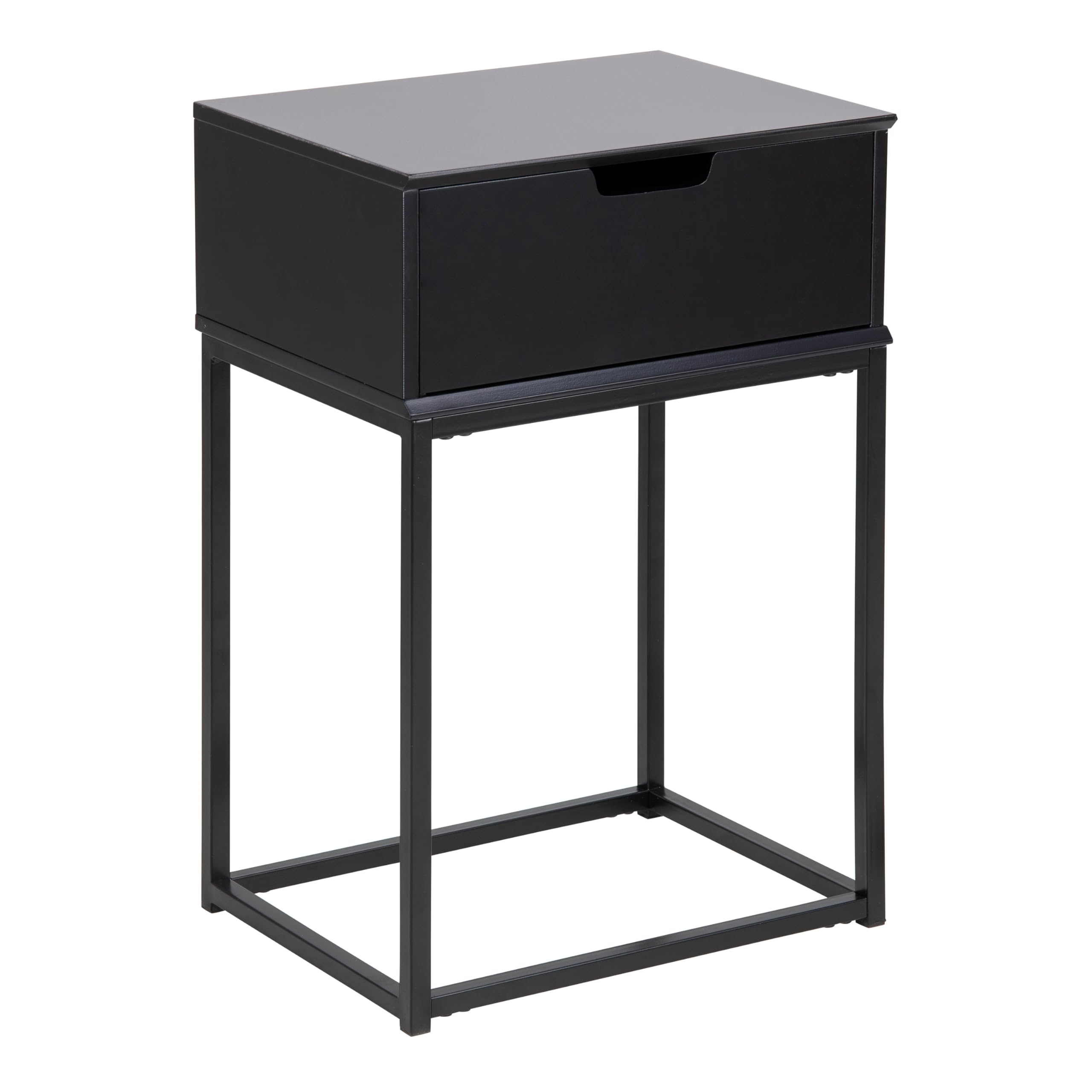 Furniture to Go | Mitra 1 Drawer Bedside Table in Black