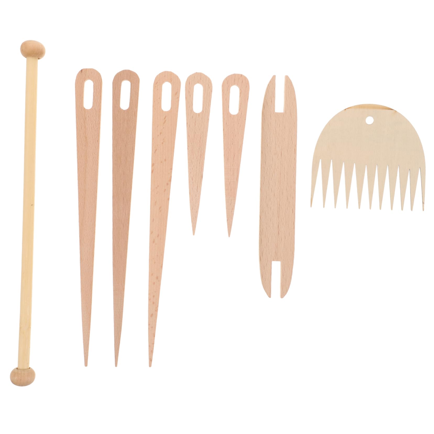 32 Piezas Kit Para Tejer Tapices Tejido De Punto Tejeduría Agujas Tejiendo Suministros De Coser Suministros Para Manualidades Tejido De Tapicería De Punto Madera Beige