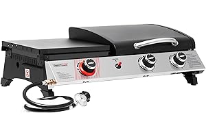 Royal Gourmet 3 Burner Propane Gas Grill & Griddle Combo, 29,000 BTU,...