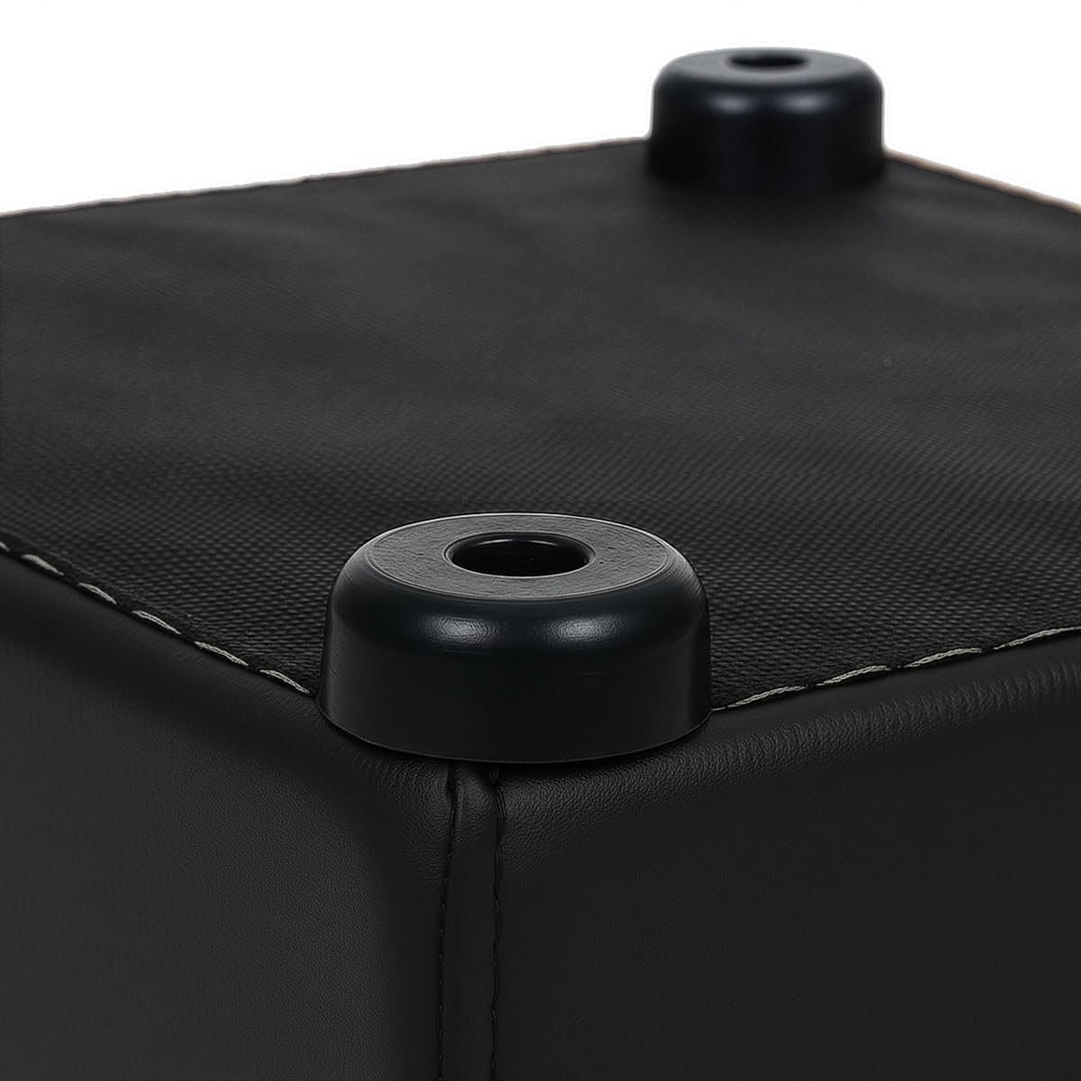 Kaikoon Sitzwürfel aus Kunstleder Schwarz 43 × 43 × 51 cm – Hocker für Event, Messe & Gastronomie
