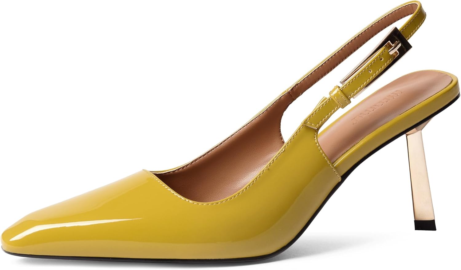 iiimmu Slingback Heels for Women 3.5 in / 4 in Kitten Heel Closed Toe Pumps Dress Shoes