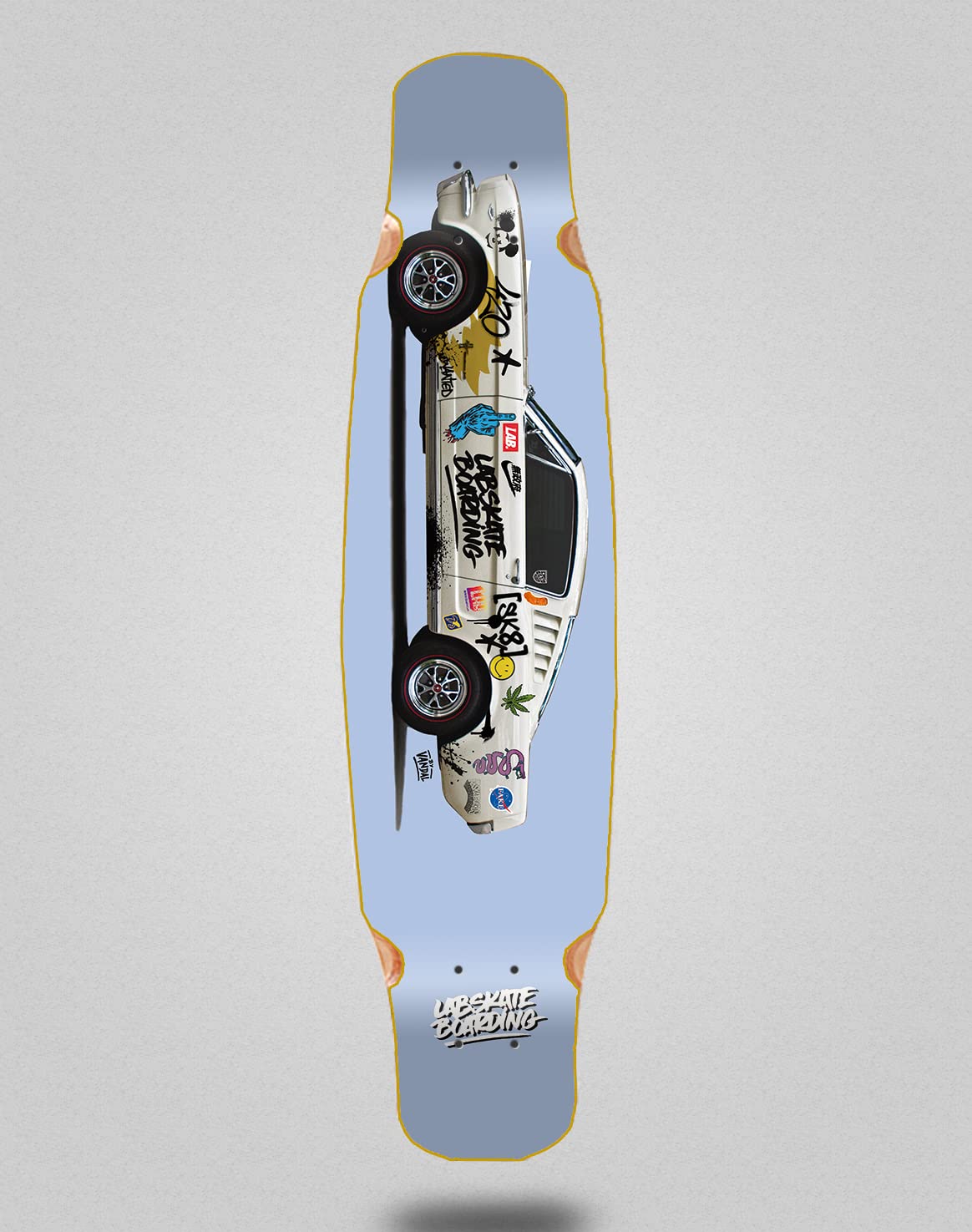 Lab Skate Longboard Deck Mix Bamboo 46 x 9 Mustang Full