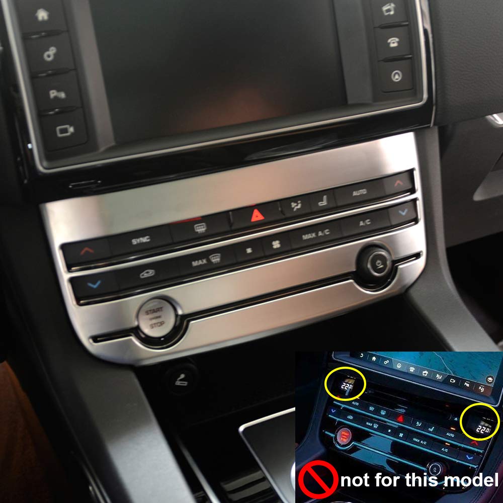 Amazon Com Kadore Interior Center Console Dashboard Air Condition Panel Cover Trim For Jaguar F Pace F Pace 16 18 No Temperature Display Hole Automotive