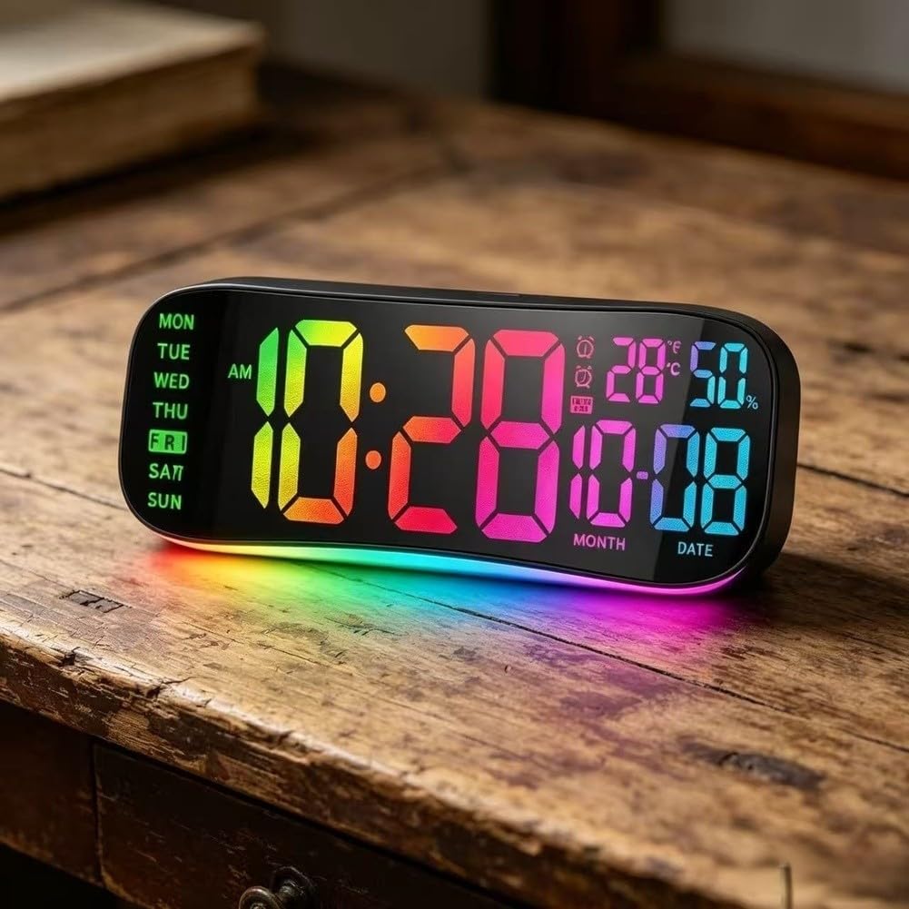 para reloj Despertador Digital LED con Noche para reloj Despertador