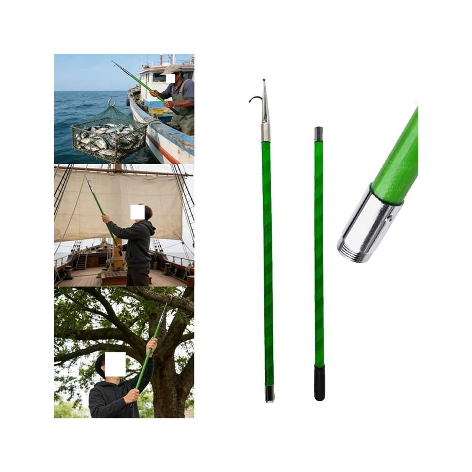 Gancio per Barche, for attracco Ormeggio Pesca di Salvataggio 2m-6m for Yacht Kayak Canoe Scialuppa