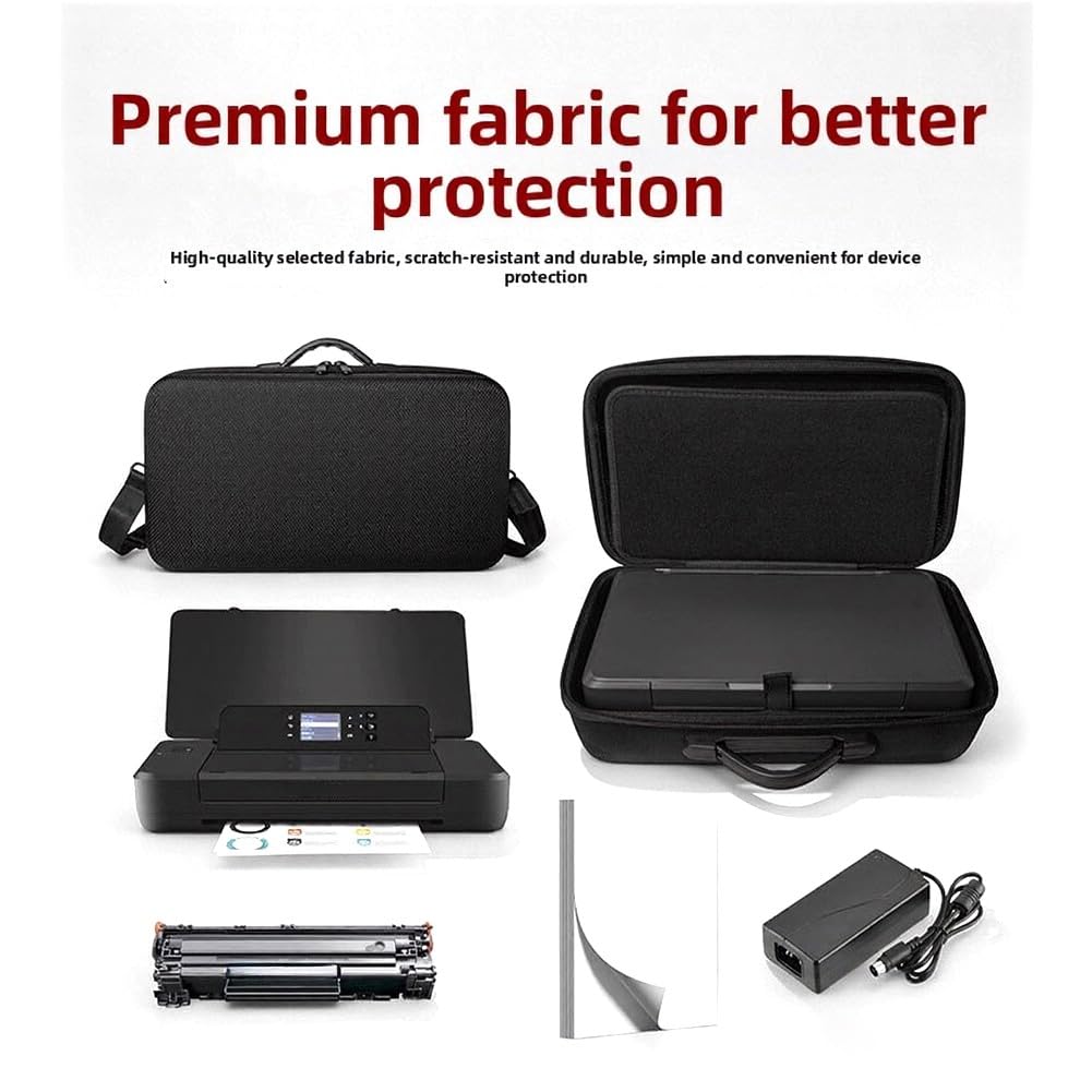 Bolsa de almacenamiento rígida para impresora HP Officejet 250, funda de transporte de EVA a prueba de golpes con interior espacioso para accesorios, caja protectora de viaje portátil