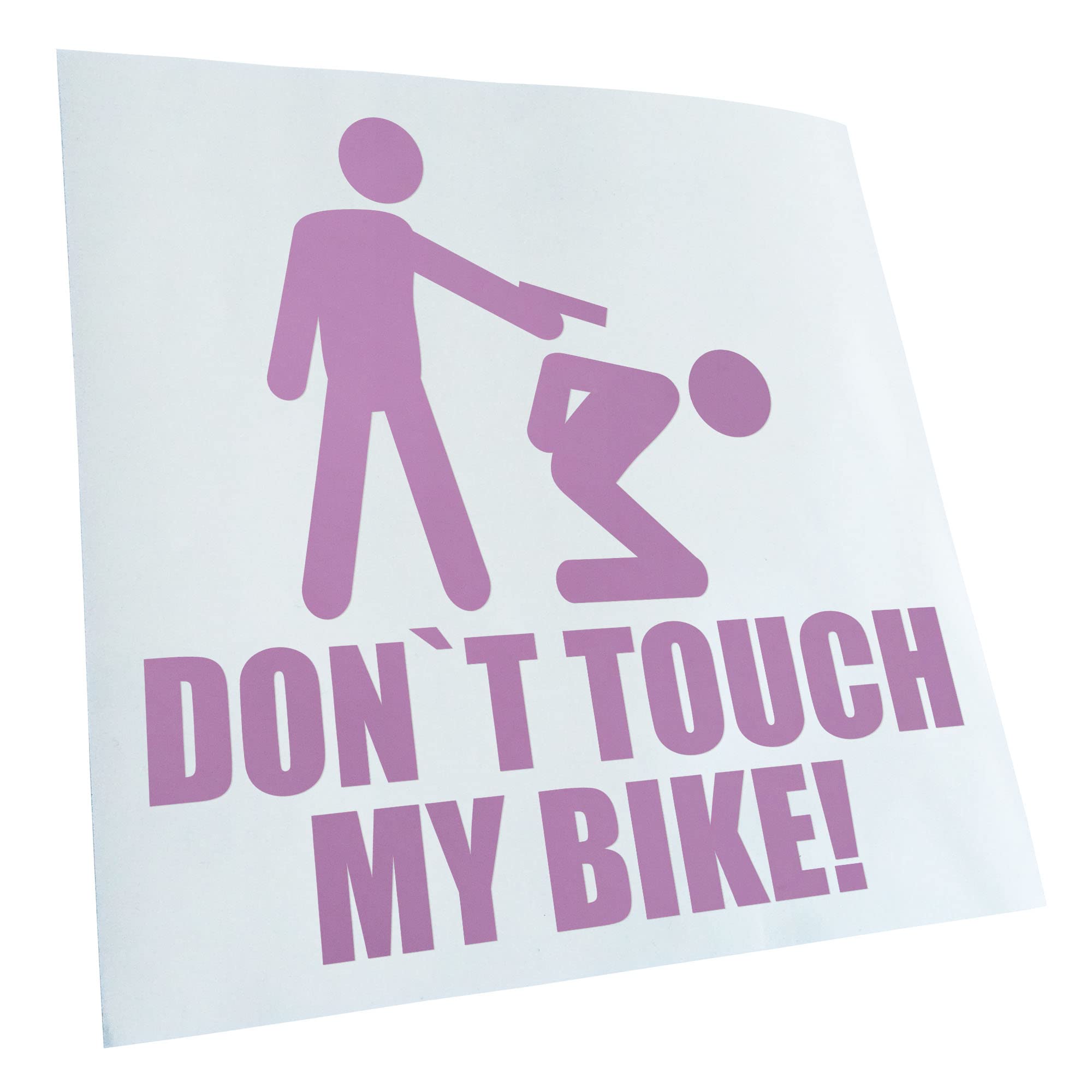 Kiwistar - Car Sticker - Lilac - 60 x 60 cm Dont Touch My Bike! - Rear Window Car Sticker Weatherproof for Car Truck Moped Truck - Sticker Exterior Self-Adhesive Tuning Accessories for Window Vehicle