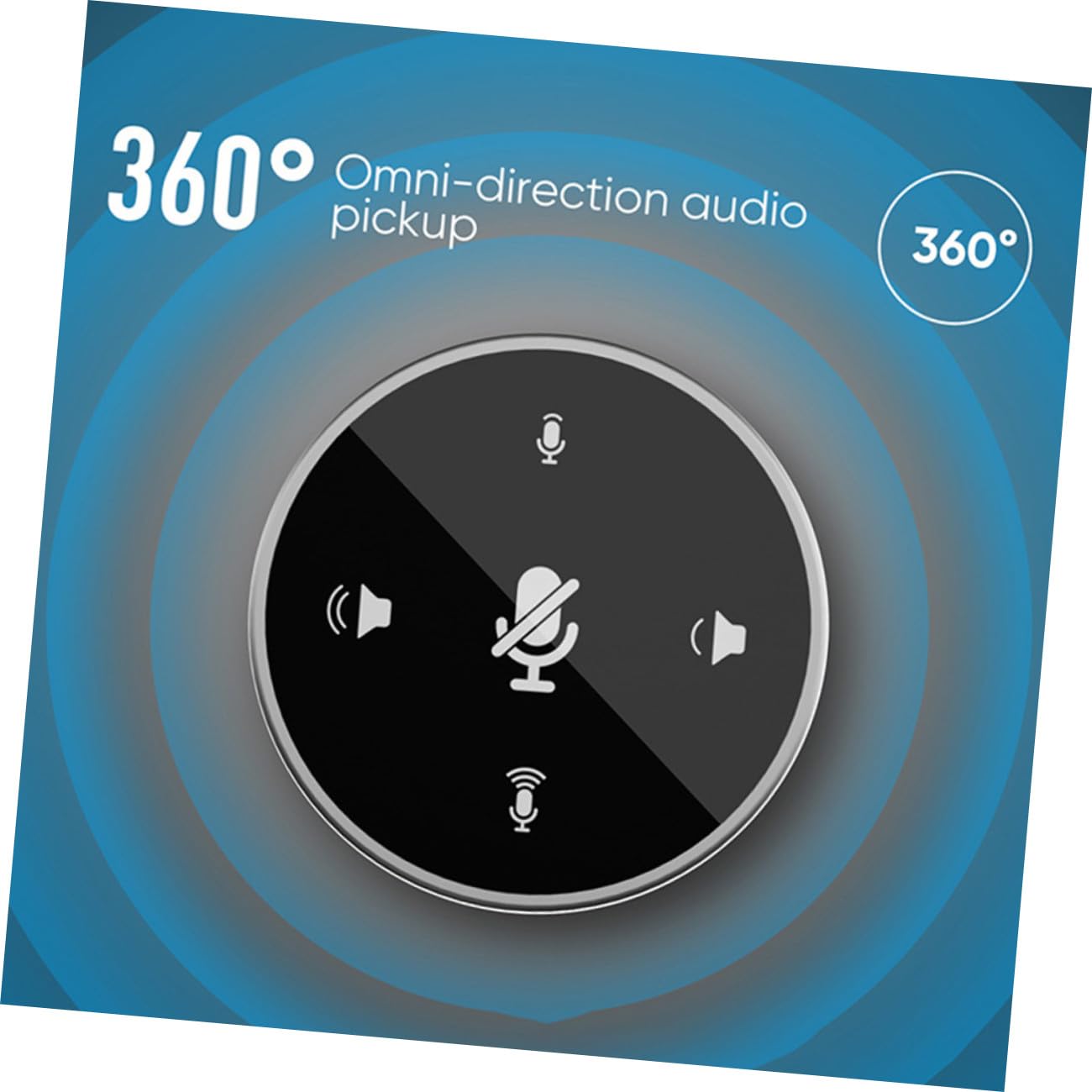 SUPVOX Microphone de Conférence Omnidirectionnel USB Microphone de Bureau Portable pour Pc et Ordinateur Portable Enregistrement Audio et Streaming Direct