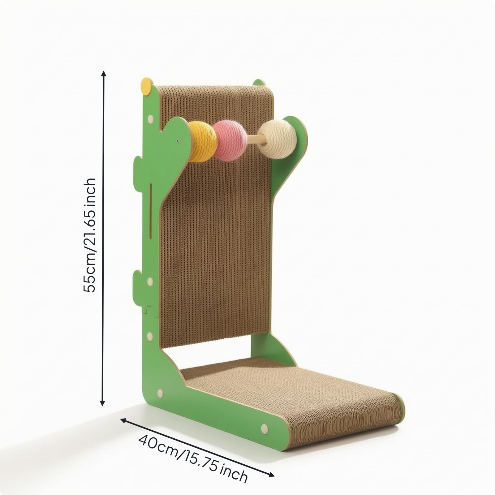 Tiragraffi per Gatti Tavola Ricambio Cartone Ondulato Pannello Sostitutivo Testurizzato Durevole per Grattare E Allungarsi Facile da Inserire Adatto per Casa Appartamento, Cactus L-shape