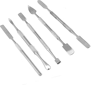 LAJA Imports 5Pcs Stainless Steel Wax Clay Sculpting Kit Carver Spatula Chisel Halloween Model Make Home DIY Tools
