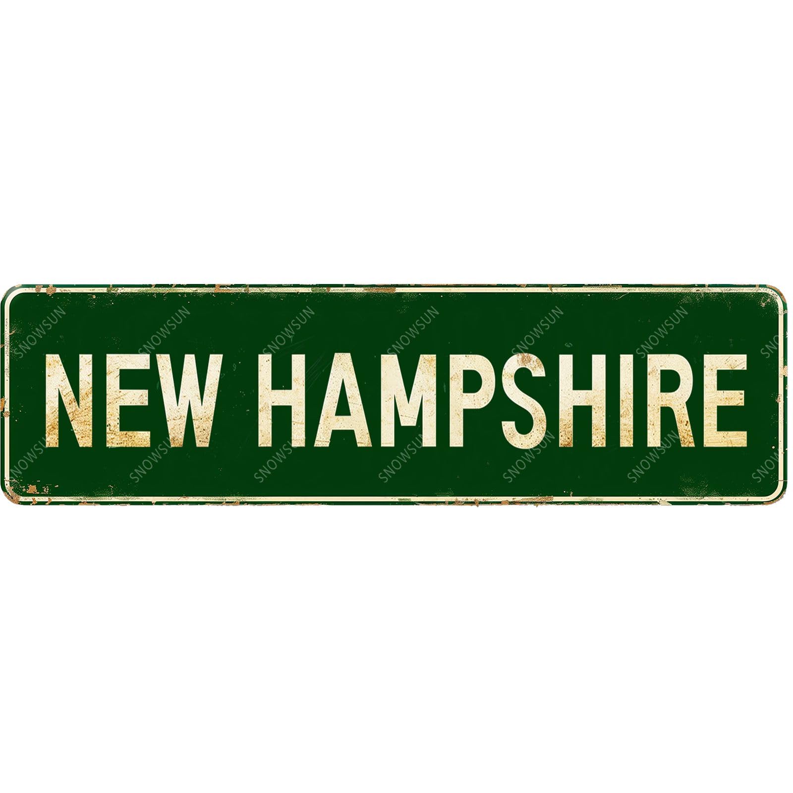 New Hampshire Street Sign Vintage Tin Signs Art Plaque for Home Office Bar Garden Cafe Yard Garage 4x16 Inch