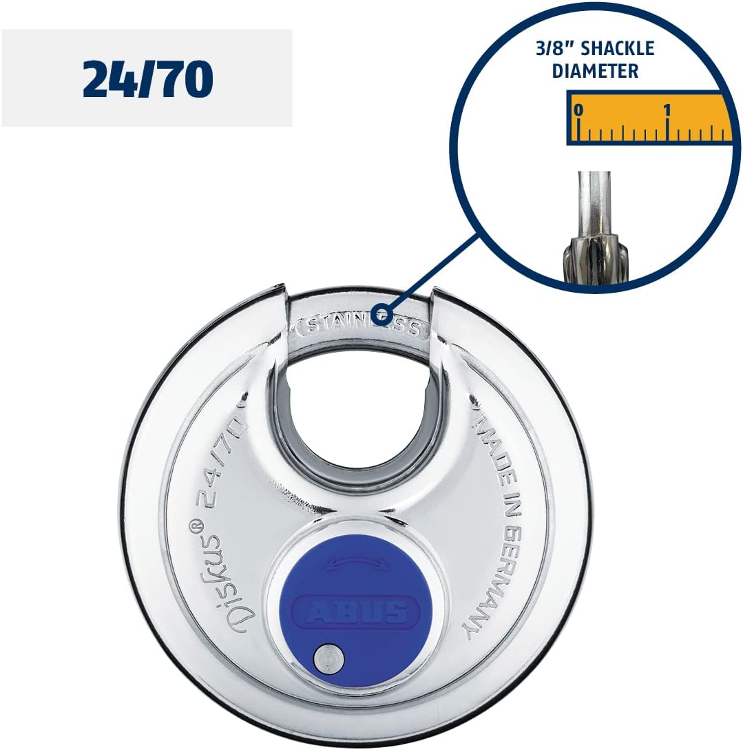 ABUS 24/70 Diskus Stainless Steel Padlock Keyed Alike