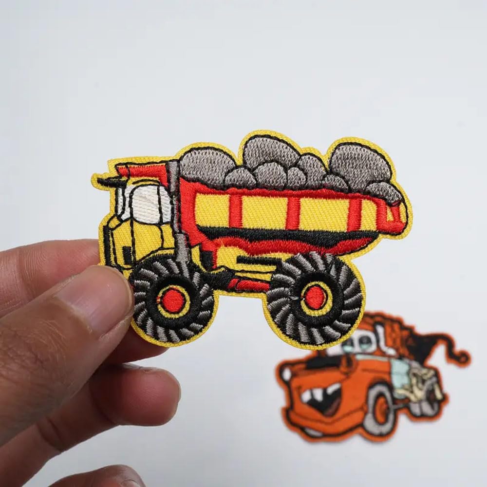 Daily Crafts 1 Pcs Truck Patch Unique Stylish Design Iron on Patches for Clothing or Birthday Dresses, Sew on Repair Patches and Badges