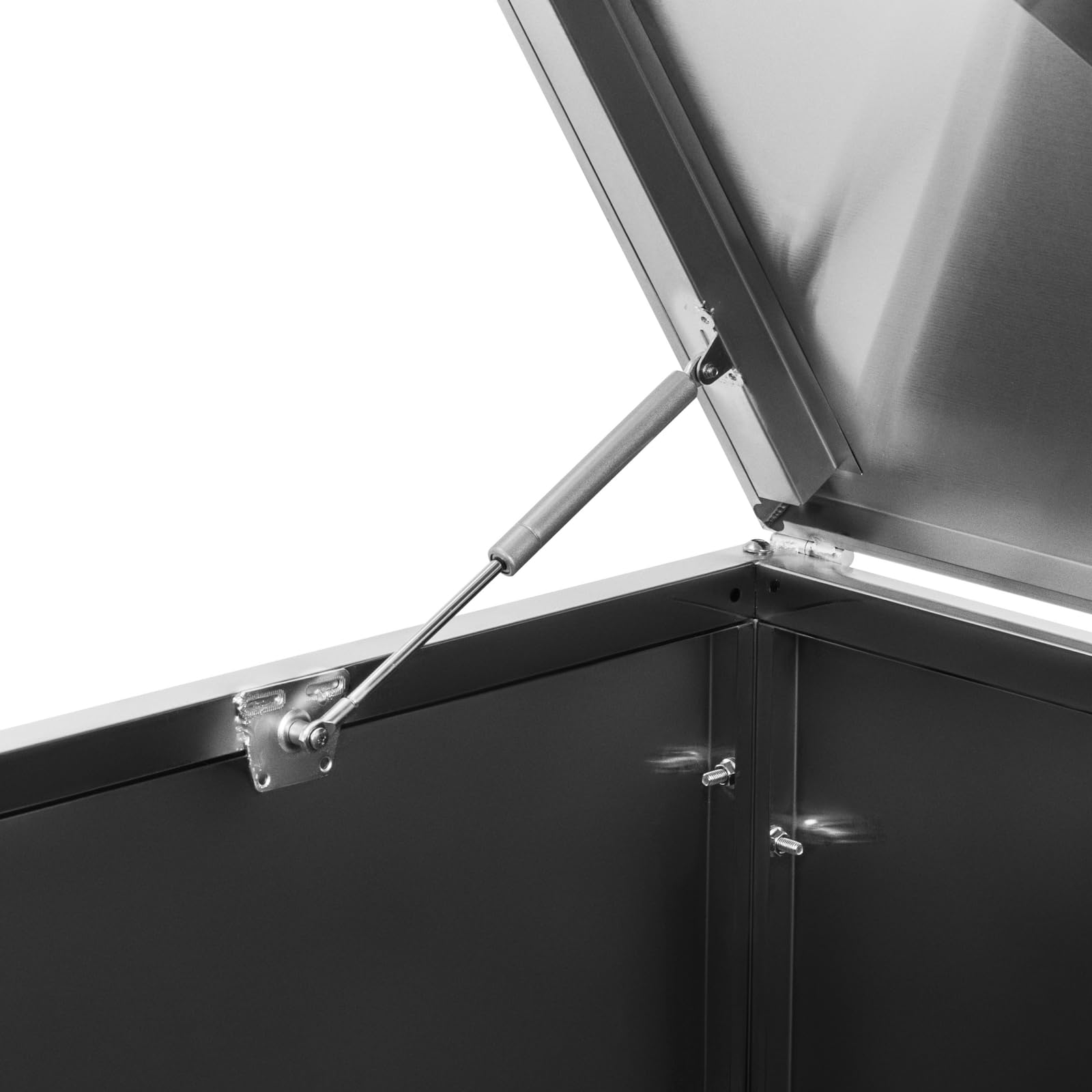 Copribidone per spazzatura 2 x 240 l Fori di ventilazione copri cassonetto della spazzatura Copribidone dei rifiuti Copri bidoni spazzatura Copribidone per spazzatura acciaio inox