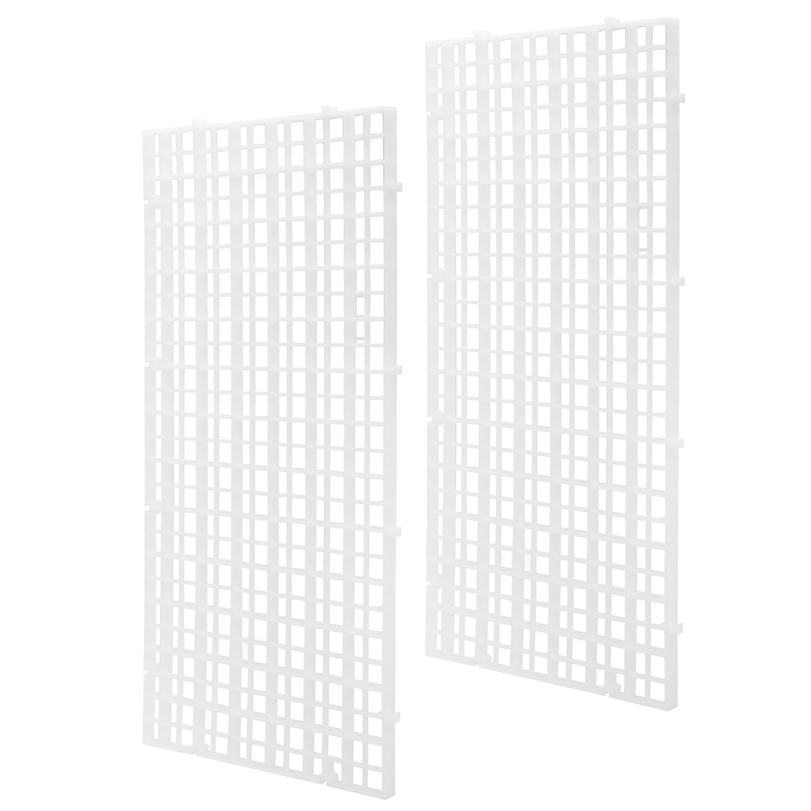 LINLAN 2 pièces grilles en Plastique pour Aquarium - 15 x 30 cm - Séparateurs pour Aquarium - pour Filtration et Protection du Fond - Blanc - sans Accessoires