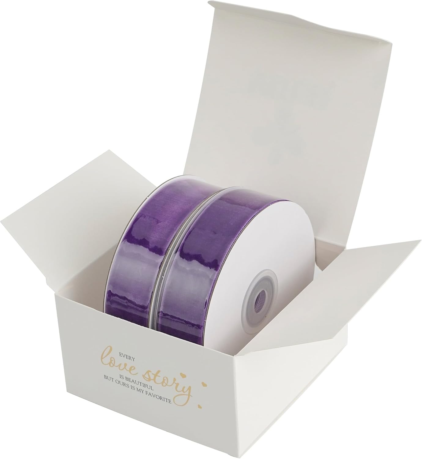 MEEDEE Purple Velvet Ribbon 1 Inch Single Face Nylon Velvet Ribbon 2 Rolls 20 Yards Purple Christmas Ribbons for Christmas Tree, Gift Wrappig, Rustic Wreath, Velvet Bow Making, Home Decor Purple 1 inch