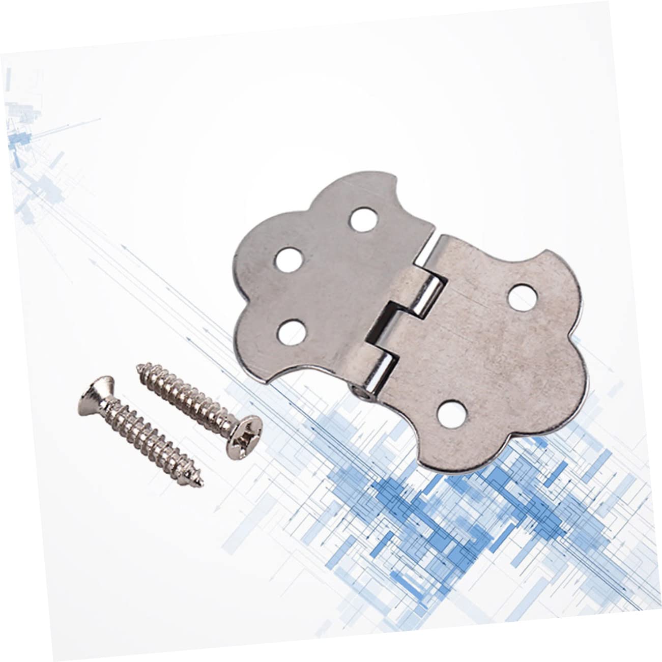 WHAMVOX 1 Set Box Guitar 3 String Metal Hinge Tailpiece with Screws for Guitar Strings