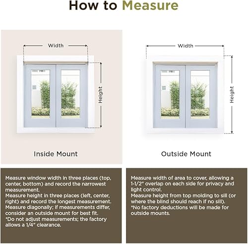 Miniatura 8 de Fawn, cortinas celulares con filtro de luz, 35 pulgadas de ancho x 48 pulgadas de largo, inalámbricas