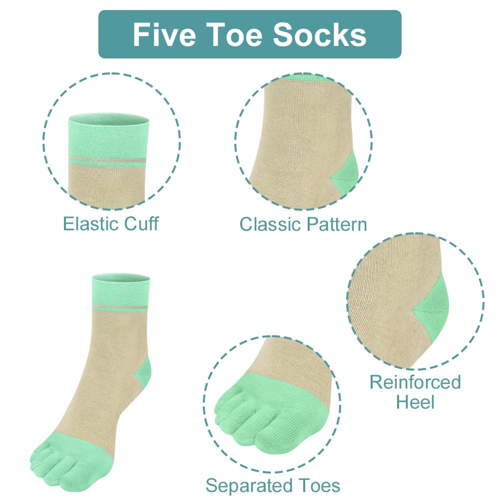 flintronic Calzini da Donna con Dita, Donna Calzini con Dita Separate, Calzini Sportivi in ​​Cotone Traspirante, Calzini Morbide e Calde da Donna