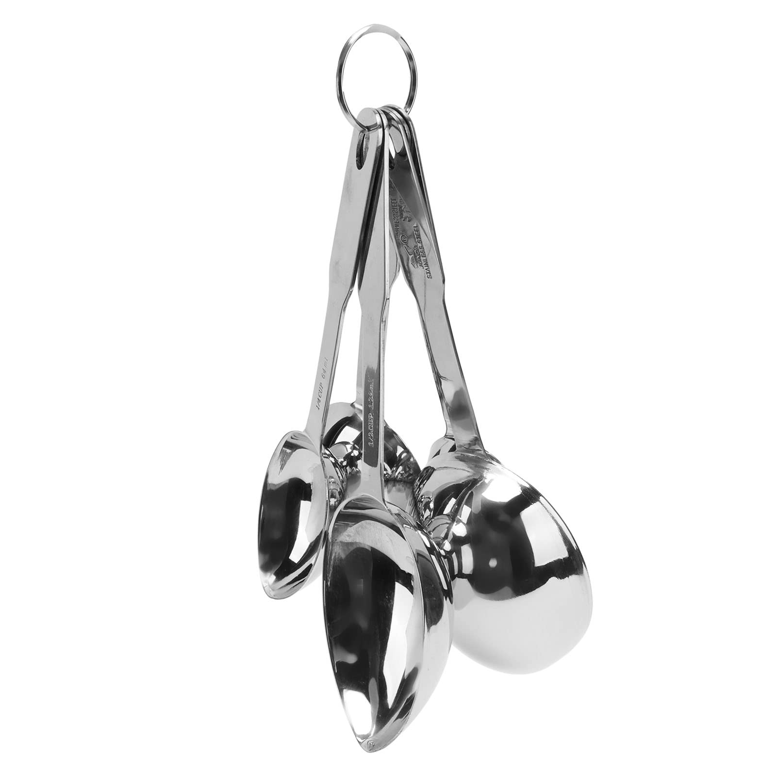 Srliya Ensemble de Cuillères à Soupe Louche Ergonomique en Acier Inoxydable, Miroir Brillant à Long Manche pour la Cuisine, 5 Pièces