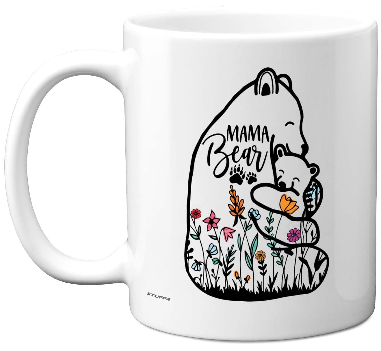 Stuff4 Women's Mama Bear Novelty Mug For Mum - Thoughtful Birthday Mugs Present Gifts For Mother Mummy 11Oz Ceramic Coffee Mothers Day Cup
