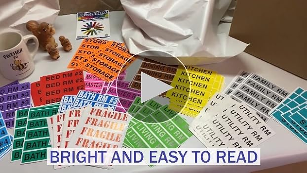 Amazon.com : Tag-A-Room Color Coded Home Moving Box Labels