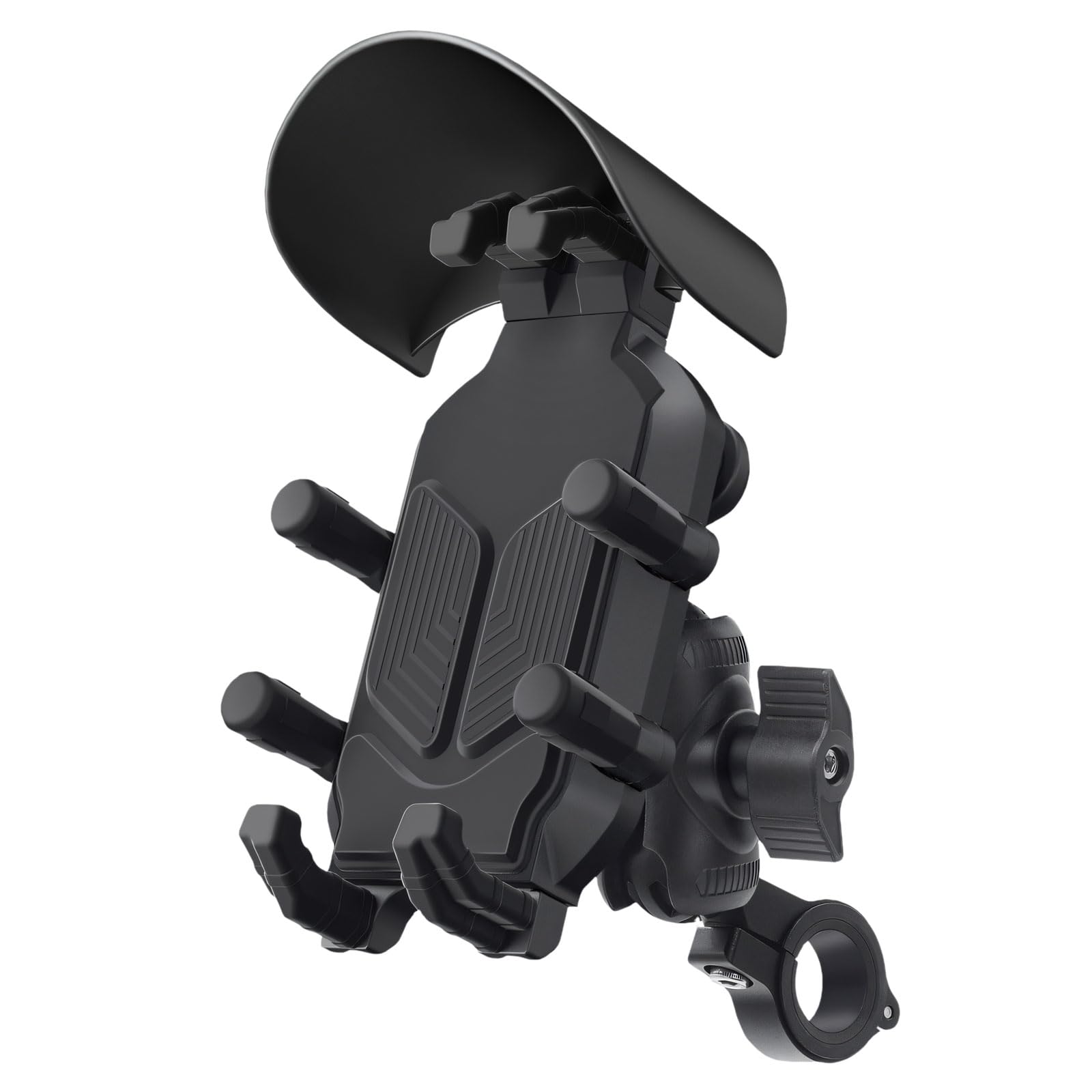 Support de téléphone pour moto et vélo avec amortisseurs de vibrations pour smartphones de 4,7 à 7,2 pouces réglable